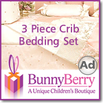 Madison 3 Piece Baby Girl Pink Crib Bedding Set