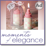 Pink Baby Bottle Candle Favors
